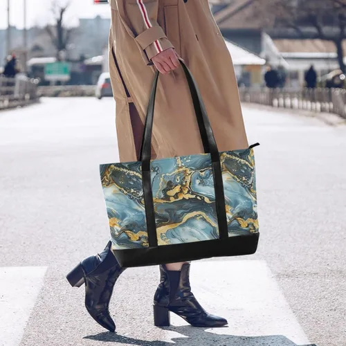 Vista 6 de KLL Hot Stamping Art trendy laptop bags with zipper laptop travel bag Large Handbag for university with diaper maletin ejecutivo para mujer
