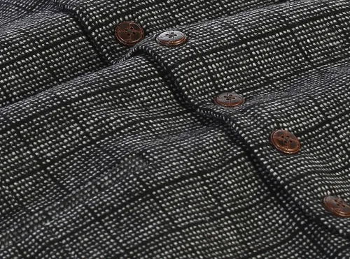 Vista 55 de Gioberti Chaleco de tweed formal de 6 botones para hombres