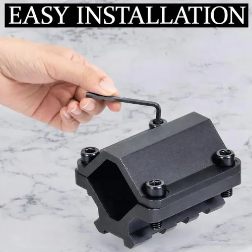 Vista 5 de 360 Tactical Adaptador Universal de Base Weaver de 21mm Convertidor de Cañón Mira de Alcance de Alta Resistencia