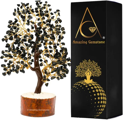 Vista 21 de Árbol de la vida con múltiples piedras preciosas naturales curativas de primera calidad, bonsái de Feng Shui, para decoración del hogar y la oficina
