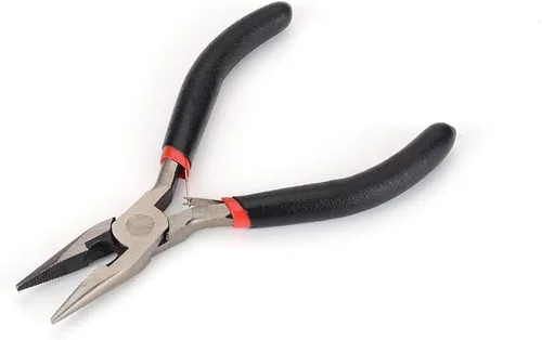 Vista 9 de FLZOSPER Mini alicates de nariz doblados, 4.5 pulgadas CR-V Multifunción Alicates de corte a ras de alambre de precisión Stripper Herramienta