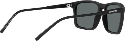 Vista 10 de ARNETTE An4283 Shyguy - Lentes de sol cuadrados para hombre, color negro mategris oscuro, polarizados, 2.205in, Negro mateGris oscuro polarizado.