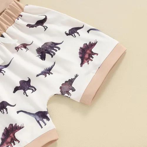 Vista 6 de Twopumpkin Verano Niño Niño Ropa de Bebé Camisetas de Manga Corta Top Y Pantalones Cortos Infantil Traje Neutral 6 9 12 18 24 Meses 2t