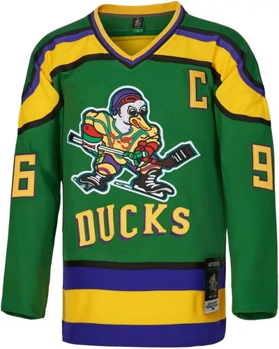 Vista 2 de Camiseta Mighty Ducks #33 Goldberg #66 Bombay #96 Conway #99 Banks Jersey, camiseta de hockey sobre hielo para hombre, S-XXXL