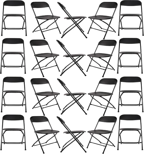 Vista 13 de BTEXPERT Silla Plegable de Plástico Blanco con Marco de Acero, Silla Comercial de Alta Capacidad para Eventos, Ligera, Set para Oficina, Boda