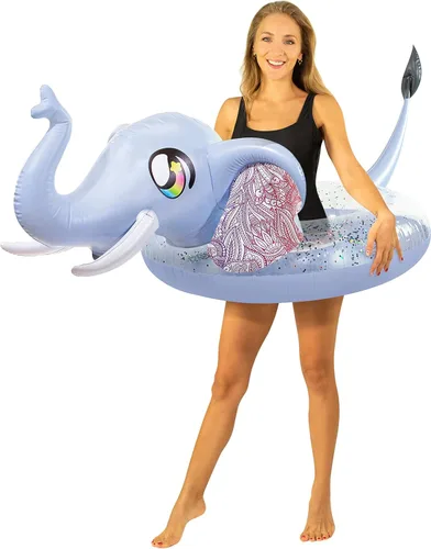 Vista 4 de PoolCandy Inflatable 42" inch Animal Pool Tubes and Swim Rings