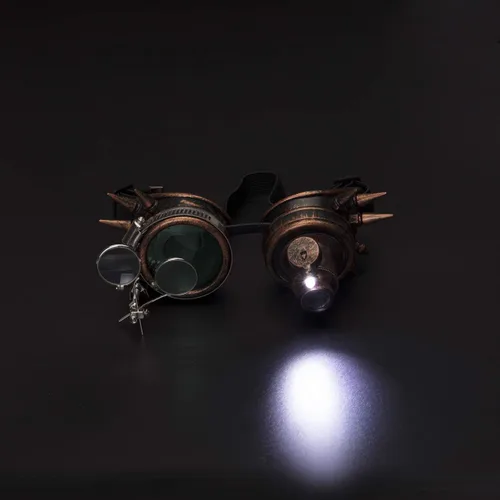 Vista 3 de FOCUSSEXY Gafas de caleidoscopio Rave Crystal Prism Steampunk Goggle Fashion