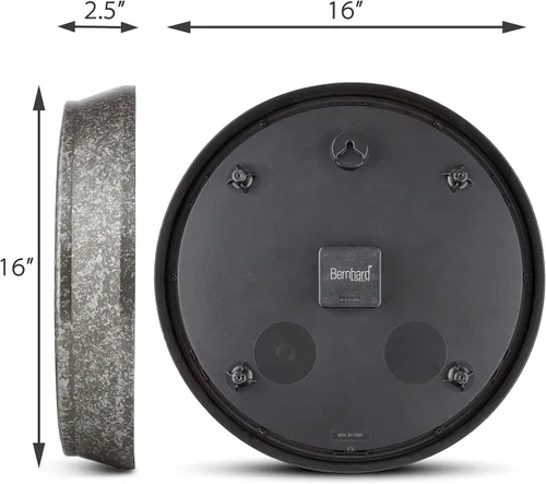 Vista 7 de Bernhard Products Reloj de pared rústico de 14 pulgadas, silencioso, sin tictac, funciona con pilas, decorativo, texturizado, rústico, granja, gris