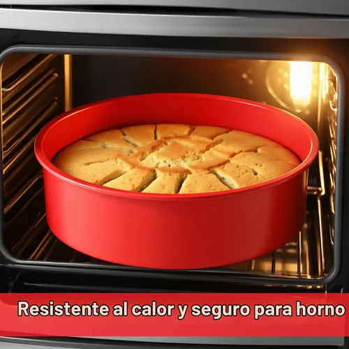 Vista 3 de AVIDON Moldes para pasteles de 8 pulgadas, moldes redondos de silicona para tartas de capas, pastel de queso y pastel de chocolate, antiadherentes