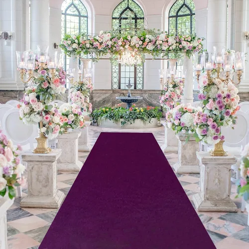 Vista 35 de FUHSY Camino de pasillo negro de 15 x 2 pies para boda, para exteriores, interiores, iglesia, pasillo, alfombra para fiesta, corredores negros