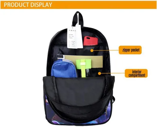 Vista 4 de Mochila para niños, unisex, para estudiantes, de dibujos animados, para estudiantes, mochila escolar de lona, mochila para adolescentes y niñas