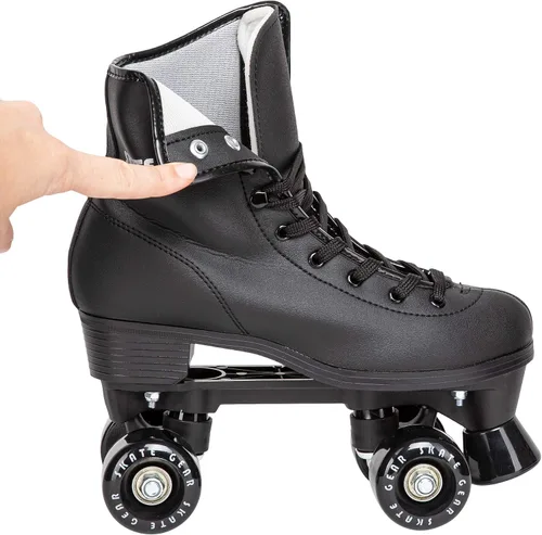 Vista 6 de C SEVEN C7skates - Patines cuádruples de diseño retro para jóvenes y adultos Negro suave