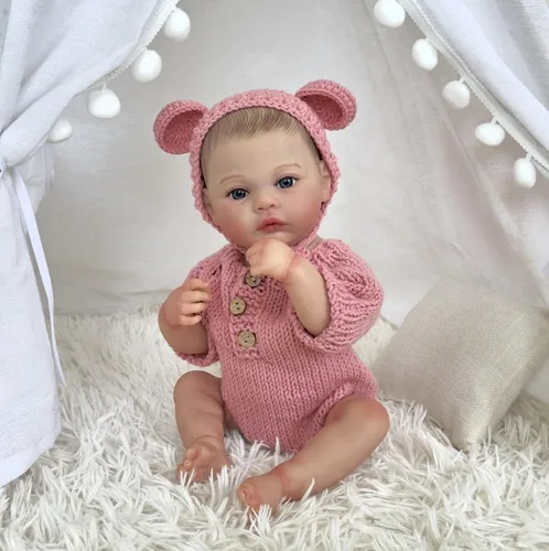 Vista 3 de RXDOLL Muñecas de bebé recién nacidas de silicona de cuerpo completo de 18 pulgadas, muñecas realistas de bebé recién nacido que se ven reales