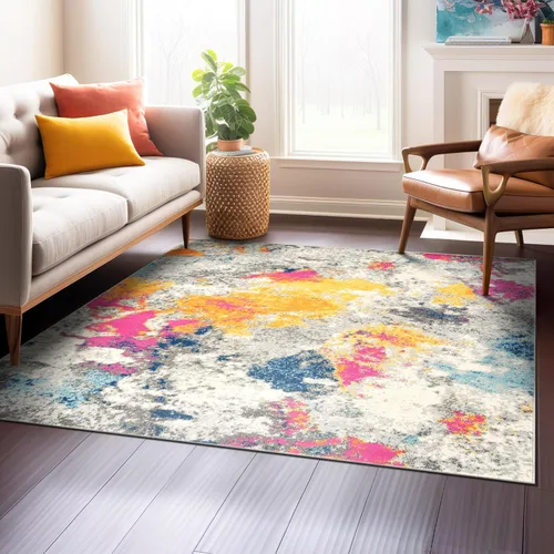 Vista 14 de Rugshop - Alfombra moderna y abstracta de la colección Sky, 2 x 3 pies, multicolor