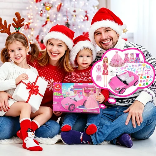 Vista 8 de Ecore Fun Juego de coche de muñeca de 11.5 pulgadas - Ropa y accesorios con Rosa