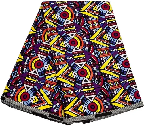 Vista 3 de La cera real africana imprime el material 6 yardas 1254 del algodón de Ankara de la tela