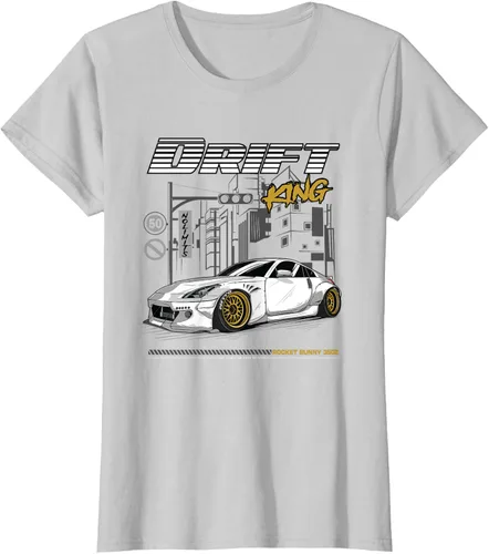 Vista 19 de Z34 370 Fairlady Z - Camiseta gráfica de cuerpo ancho, Negro, S