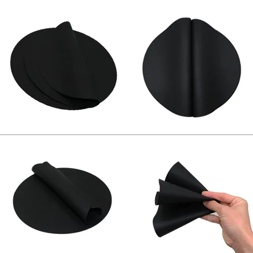 Vista 6 de Tapete de silicona para microondas de 12 pulgadas, tapete giratorio antiadherente para cocina, tapete multiusos resistente al calor, paquete de 2