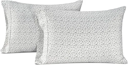 Vista 18 de Lane Linen Juego de 2 fundas de almohada 100 % de algodón, tamaño estándar, se adapta a almohadas estándar y Queen, fundas de almohada lujosas