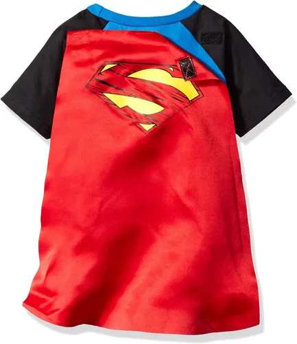 Vista 3 de WARNER BROS DC Comics DC Comics Justice League Batman Superman Robin Cosplay T-Shirt and Cape Toddler to Big Kid