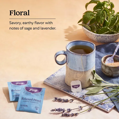 Vista 4 de Yogi Tea Relaxed Mind Tea – 16 bolsas por paquete (4 paquetes) – Té orgánico relajante y calmante para apoyo al estrés – Incluye raíz