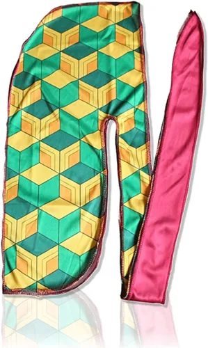 Vista 43 de Art Silky Durag con colas largas y anchas, durags de tela de seda suave satinada para mayor comodidad y compresión