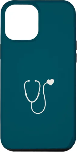 Vista 25 de iPhone 16 Dark Peacock Blue - Estuche para estetoscopio de corazón para enfermera o médico