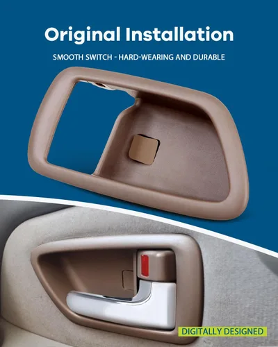 Vista 3 de LUJUNTEC Manijas interiores de puerta de repuesto para Toyota Avalon Beige (2 unidades)