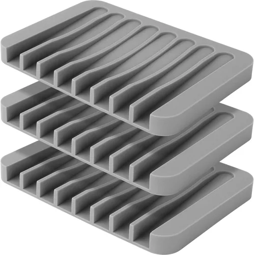 Vista 4 de Anwenk Jabonera de madera para jabón, bandeja de jabón para baño, ducha, escurridor rectangular para fregadero, manualidades a mano para jabón
