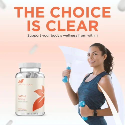 Vista 7 de Clear Formulas Bioactive SAM-e 750mg - Suplemento SAM-e de alta resistencia con forma S, S biológicamente activa para el hígado y el estado