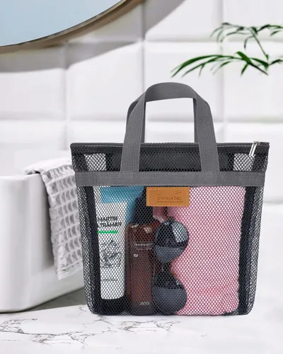 Vista 4 de EIMMBD Carrito de ducha portátil colgante con asa, organizador de ducha de viaje de gran capacidad para viajes, gimnasio, universidad