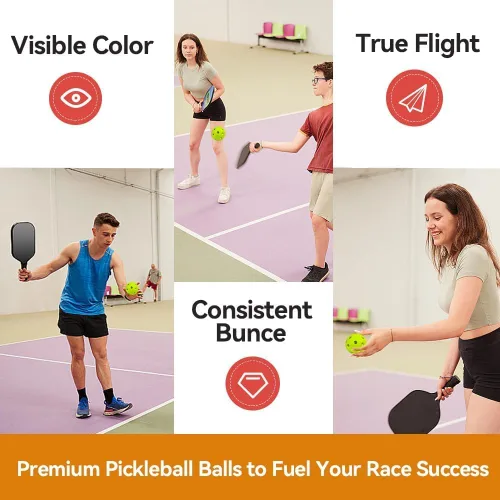 Vista 4 de Fizzazzle Indoor Pickleball Balls - 4/6 Pack 26 Holes - USAPA Standard - High Resilience & Durability Blue Balls