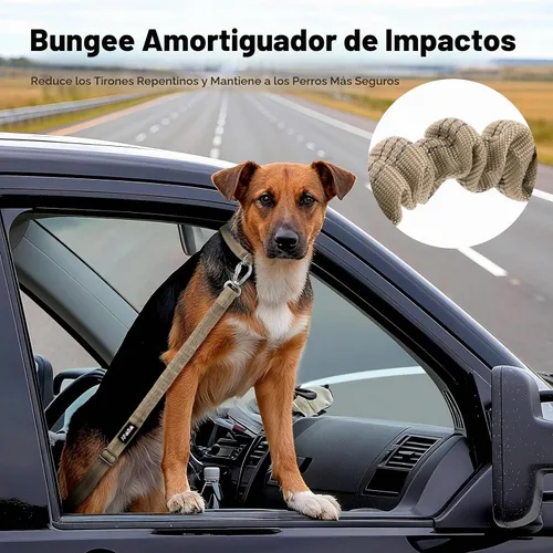 Vista 3 de Cinturón de seguridad para perro para automóvil, arnés ajustable para perros pequeños, medianos y grandes, restricción de seguridad de viaje