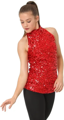 Vista 7 de Alexandra Collection Vestido de túnica con lentejuelas brillantes para mujer, solo para Kix Negro