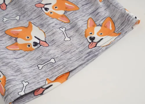 Vista 6 de Conjunto de pijama lindo de verano para niñas grandes, ropa de dormir estampada en forma de corazones a