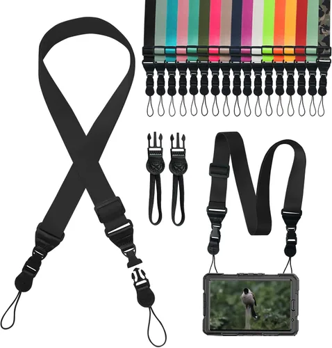 Vista 24 de Correa de hombro ajustable Gowjaw: Correa de nylon cómoda para iPad/Samsung Tablet con lanyard para el cuello, funda para iPad/cámara/binoculares