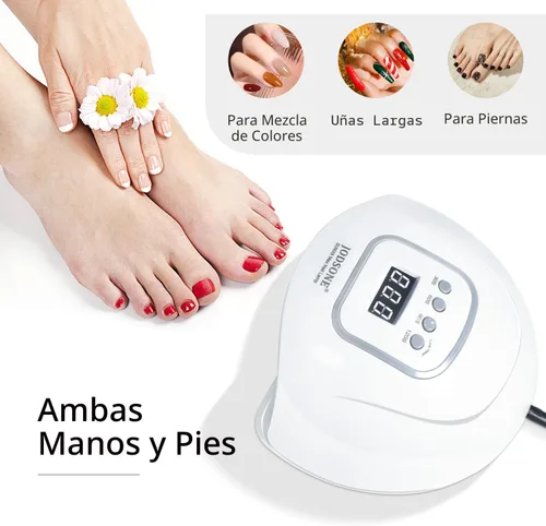 Vista 6 de JODSONE Lámpara de uñas LED U V, secador de uñas para esmalte de gel, luz LED con sensor automático y 4 temporizadores