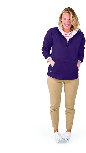 Vista 3 de Charles River Apparel Chaqueta impermeable sin botones resistente al viento y al agua (talla regularextra)