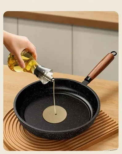 Vista 5 de Sartén antiadherente, utensilios de cocina fundidos, compatibles con inducción (10 pulgadas)