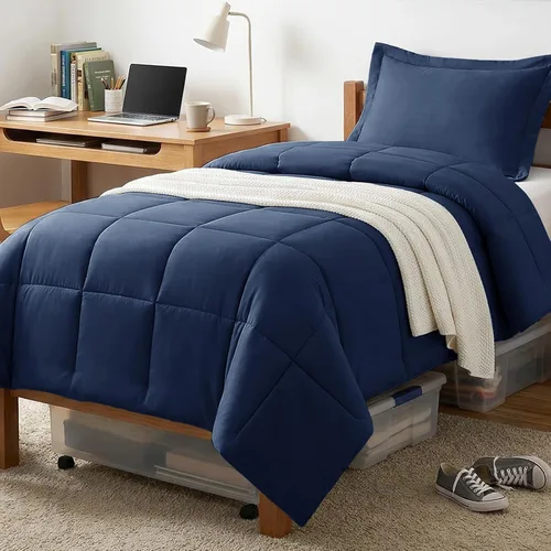 Vista 38 de CozyLux Juego de edredón Super King, juego de ropa de cama negro ceniza de 270GSM para todas las estaciones, juego de cama de 3 piezas cosidas