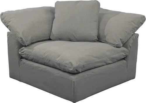 Vista 4 de Sunset Trading Cloud Puff - Sofá modular de 3 piezas, color gris