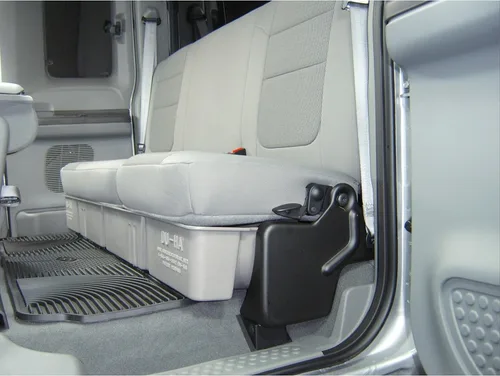 Vista 5 de DU-HA DuHa 20031 - Almacenamiento para debajo del asiento para 2000-2016 F250 F350 F450 F550 Super Duty SuperCab sin subwoofer de fábrica