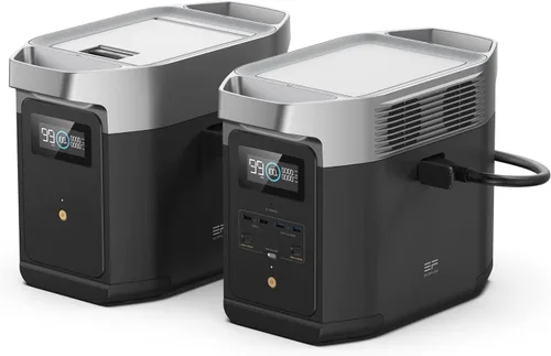 Vista 9 de EF ECOFLOW - Estación de energía portátil DELTA 2, batería de 1024 Wh LiFePO4 (LFP), salida de 1800 W AC/100 W USB-C, panel solar opcional