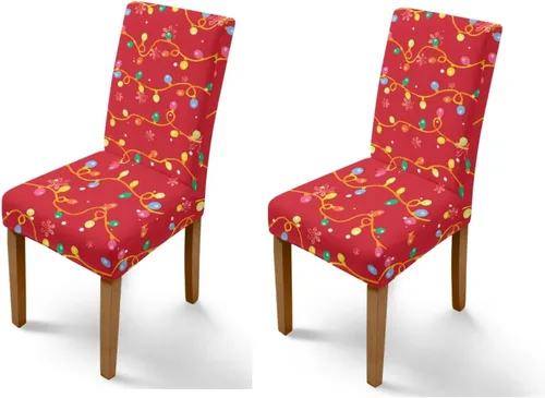 Vista 22 de HUGS IDEA Butterfly Dining Room Chair Covers Set of 2 Blue Marble Stretch Parsons Chair Slipcovers Washable Kitchen Chairs Protector Covers for