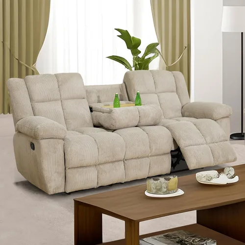 Vista 27 de Juego de sofá reclinable para muebles de sala de estar, juego de sofá y silla reclinable de pana verde, tela manual, sofá reclinable de 3 plazas