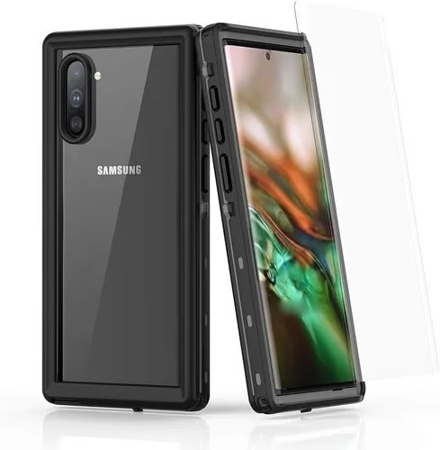 Vista 8 de LEMAXELERS Funda impermeable para Samsung Galaxy Note 9 IP68, resistente al polvo, color negro