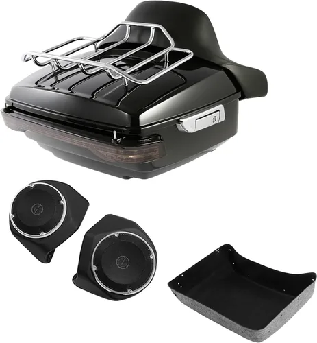 Vista 10 de TCMT King Tour Pack Portaequipajes de moto, diseñado para modelos Harley Davidson Touring 2014-2020