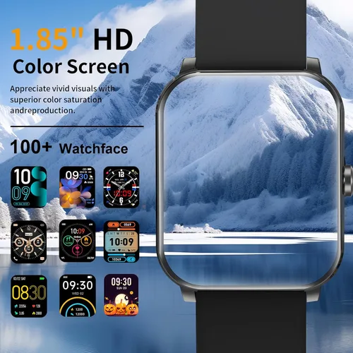 Vista 5 de Reloj inteligente, relojes inteligentes para hombres y mujeres, rastreador de fitness HD de 1.85 pulgadas (respuesta/hacer llamadas), más de 120