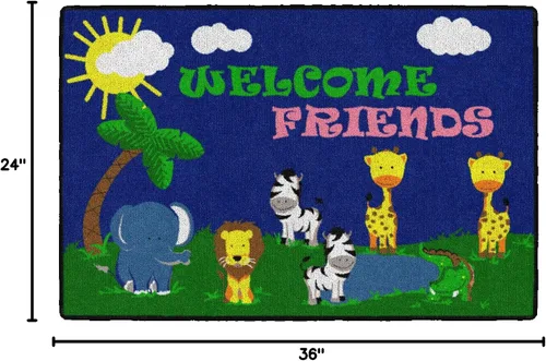 Vista 3 de Flagship Carpets Alfombra antideslizante para niños y bebés para aprendizaje en casa o aula, sala de juegos o dormitorio de niños, 2 x 3 pies