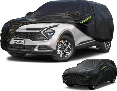 Vista 82 de KouKou Funda impermeable para automóvil SUV adecuada para BMW X1 de 2009 a 2025, 7 capas a prueba de viento para todo tipo de clima, cubierta